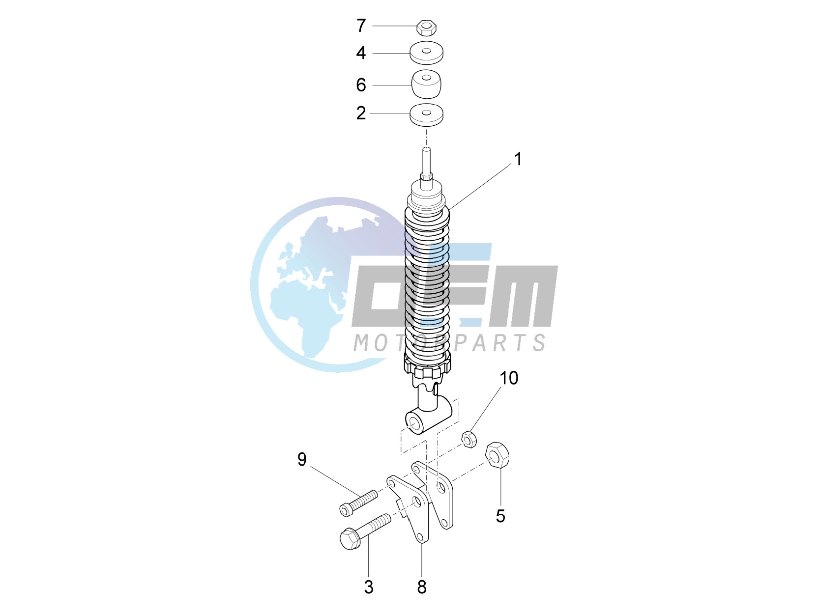 Rear suspension - Shock absorber - s