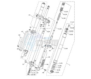 YZ 85 drawing FRONT FORK