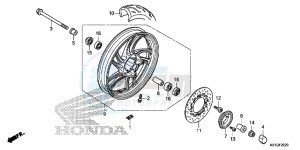 SH125SG SH300A UK - (E) drawing FRONT WHEEL