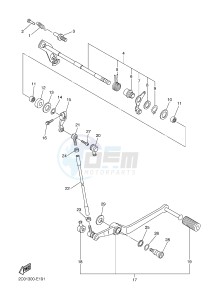 YZF-R6 R6 600 (1JSU 1JSV) drawing SHIFT SHAFT