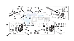 MAXSYM 600I drawing BRAKE CALIPER FOR / BRAKE LEVER / BRAKE LINES