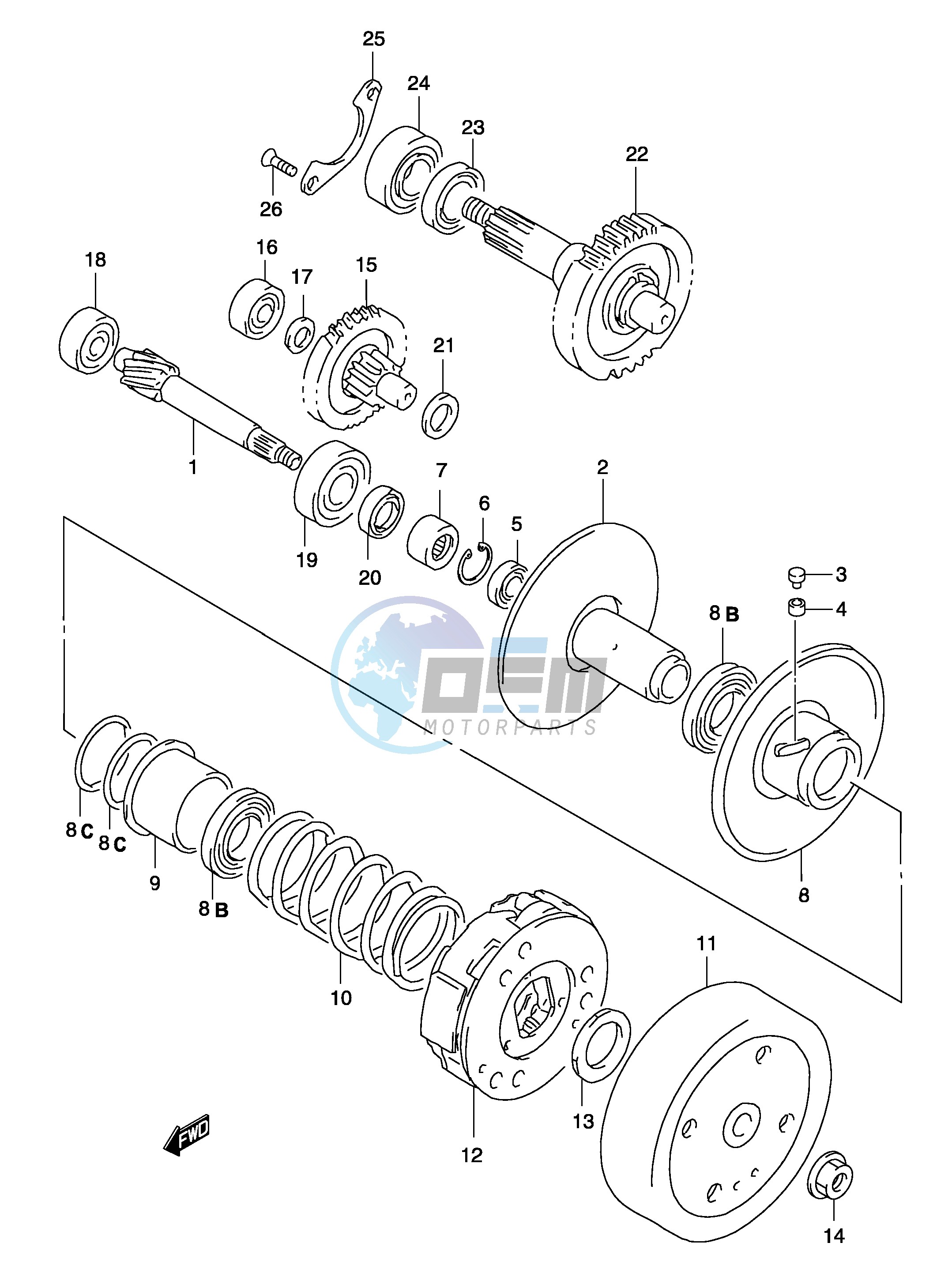 TRANSMISSION (2) (MODEL AY50WR K1 K2)