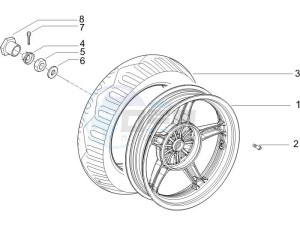 Zip 50 2T drawing Rear wheel