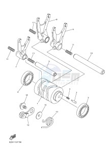 WR250F (2GBC 2GBD 2GBE) drawing SHIFT CAM & FORK