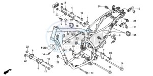 XR125L drawing FRAME BODY