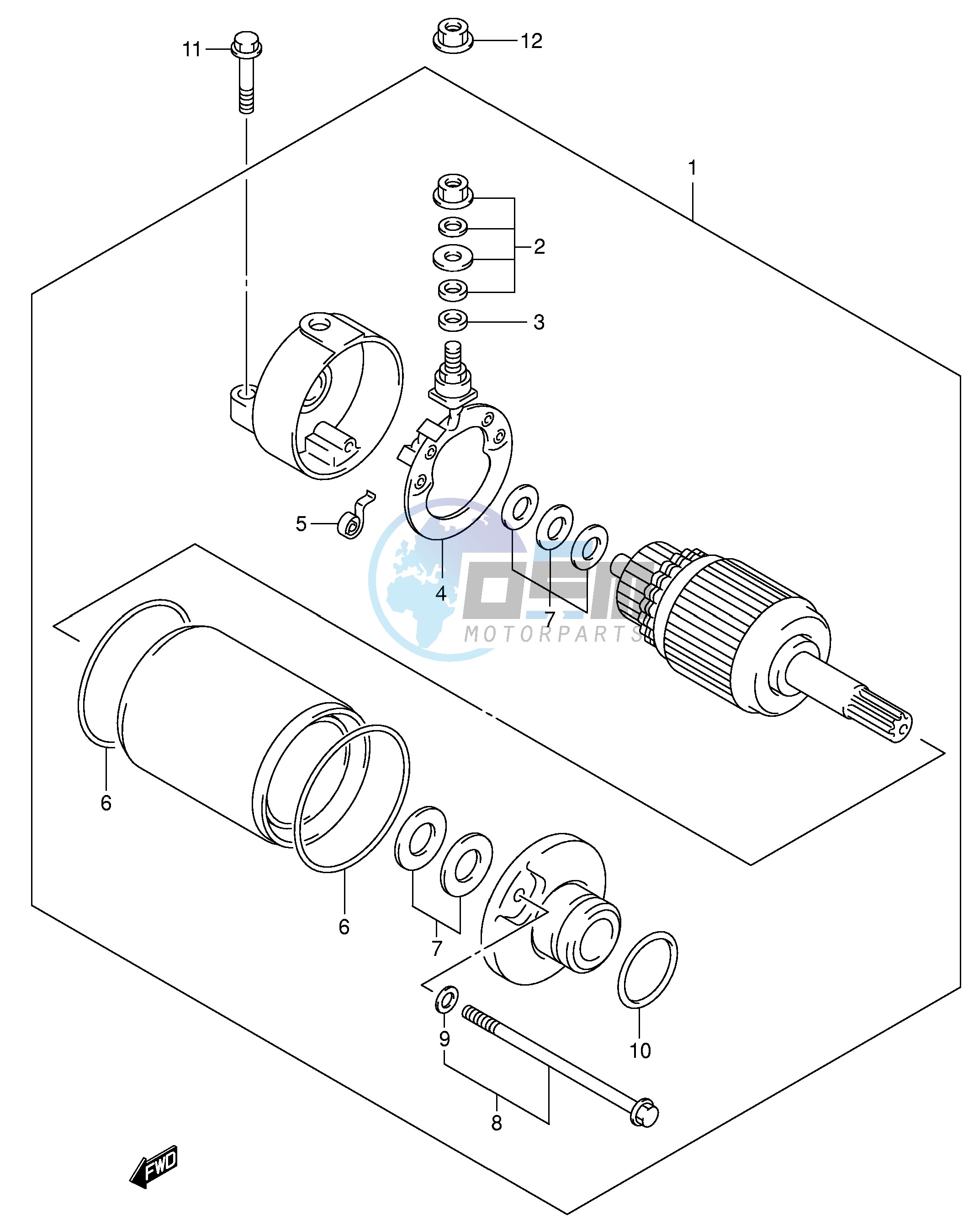 STARTING MOTOR (DR-Z400EY EK1 EK2 EK3 EK4)