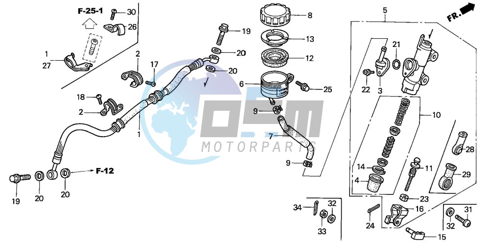 REAR BRAKE MASTER CYLINDER