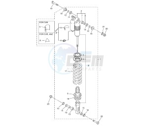 WR F 450 drawing REAR SHOCK ABSORBER