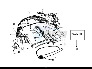 FIDDLE III 50 (25 KM/H) (XA05W5-NL) (E4) (L7-M0) drawing BODY COVER