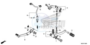 CB500FAD CB500F ABS Continue » UK - (E) drawing PEDAL