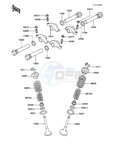 KZ 440 A [LTD] (A2-A4) [LTD] drawing ROCKER ARMS_VALVES -- KZ440-A2_A3- -