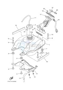 YFZ450R YFZ450RSSE YFZ450R SPECIAL EDITION (1TDA) drawing FUEL TANK