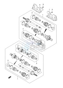 LT-A500XP Z drawing REAR DRIVE SHAFT