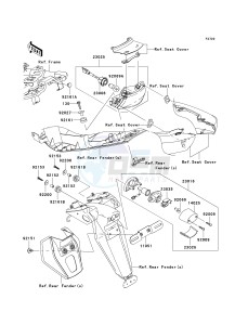 EX 650 A [NINJA 650R] (A6F-A8F) A6F drawing TAILLIGHT-- S- -