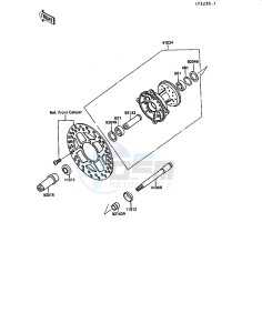 KX 125 G [KX125] (G1) [KX125] drawing FRONT HUB