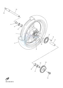 FJR1300AE FJR1300-AS ENGLAND drawing FRONT WHEEL