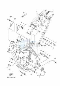 YZ125 (B4XE) drawing FRAME