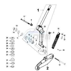 FIGHT WRCLX EU drawing FRONT FORK / STEERINGHEAD