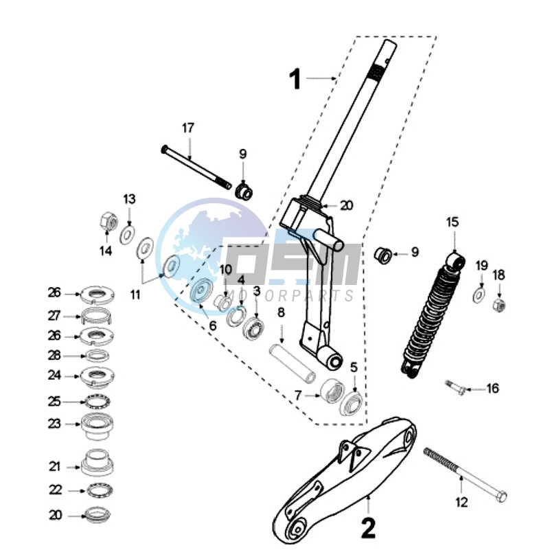 FRONT FORK / STEERINGHEAD