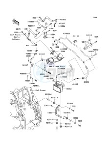 ZG 1400 A [CONCOURS 14 ABS] (8F-9F) A8F drawing BRAKE PIPING