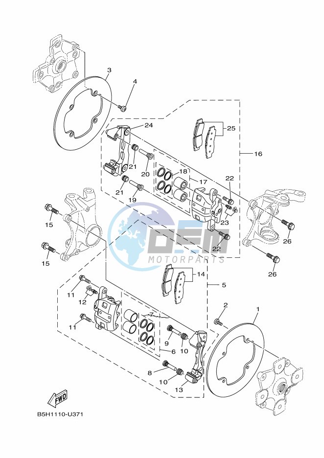 FRONT BRAKE CALIPER