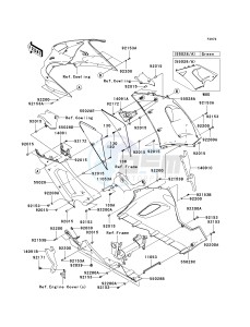 ZX 600 N [ZX-6RR] (N1) N1 drawing COWLING LOWERS