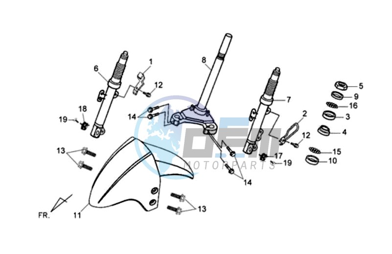 FRONT FENDER / FRONT FORK/ STEERING HEAD BEARING