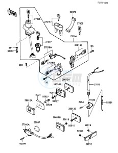 ZX 900 A [NINJA] (A1-A2) NINJA 900 drawing IGNITION SWITCH_LOCKS_REFLECTORS