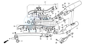 VT1100C SHADOW drawing EXHAUST MUFFLER