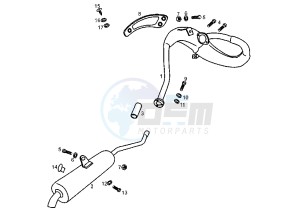 SENDA SM - 50 cc drawing SILENCER