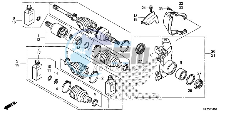 FRONT KNUCKLE/FRONT DRIVESHAFT