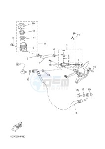 MT125 MT-125 (BR33 BR33 BR33 BR33 BR33) drawing REAR MASTER CYLINDER