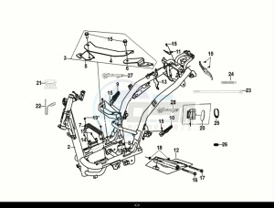 FIDDLE IV 50 (XG05W1-NL) (E5) (M1-M3) drawing FRAME BODY ENGINE MOUNT