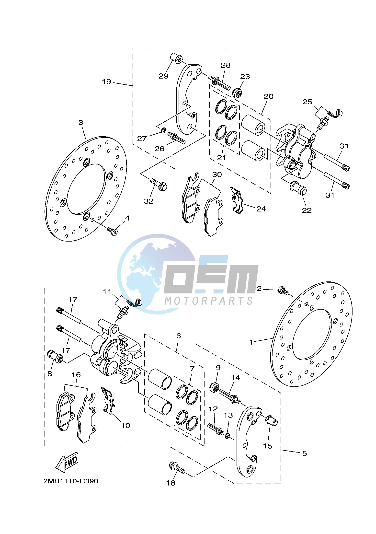 REAR BRAKE CALIPER