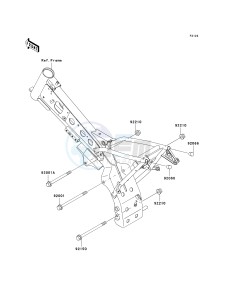 KLX 110 A (KLX110 MONSTER ENERGY) (A6F-A9FA) A9FA drawing ENGINE MOUNT