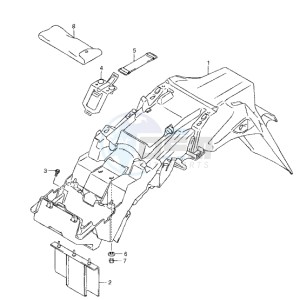 Inazuma 250 drawing REAR FENDER