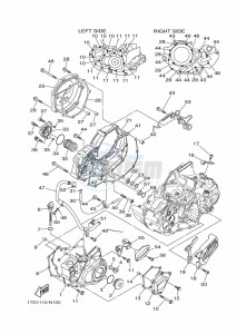 YFZ450R (BKDH) drawing CRANKCASE COVER 1