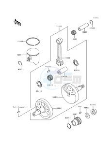 KX 125 H [KX125] (H1-H2) [KX125] drawing CRANKSHAFT_PISTON-- KX125-H2- -