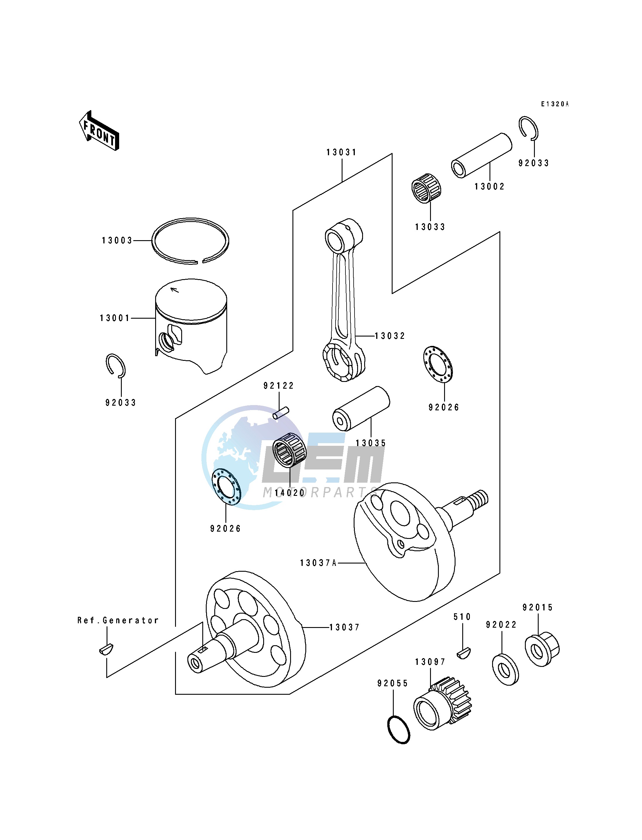 CRANKSHAFT_PISTON-- KX125-H2- -