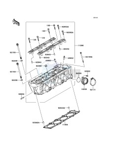 Z750 ZR750LCF UF (UK FA) XX (EU ME A(FRICA) drawing Cylinder Head