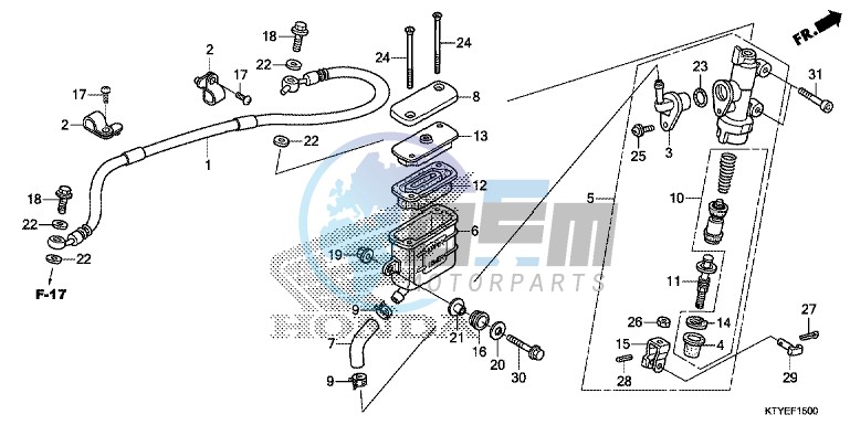 REAR BRAKE MASTER CYLINDER