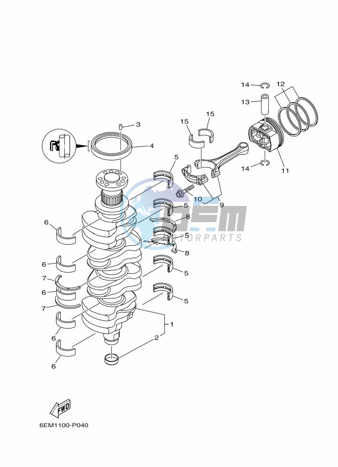 CRANKSHAFT--PISTON