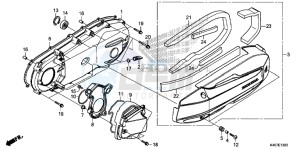 NSS125ADF Forza 125 - NSS125AD UK - (E) drawing LEFT SIDE COVER