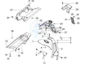 NRG 50 power DD (UK) UK drawing Rear cover - Splash guard