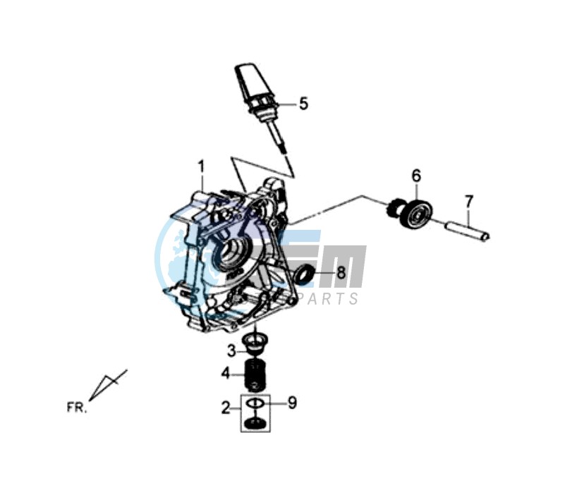 CRANKCASE RIGHT / START MOTOR