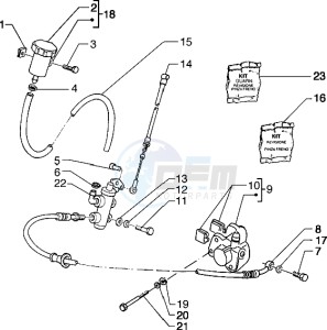 Typhoon 50 X drawing Front brake cylinder-Brake caliper