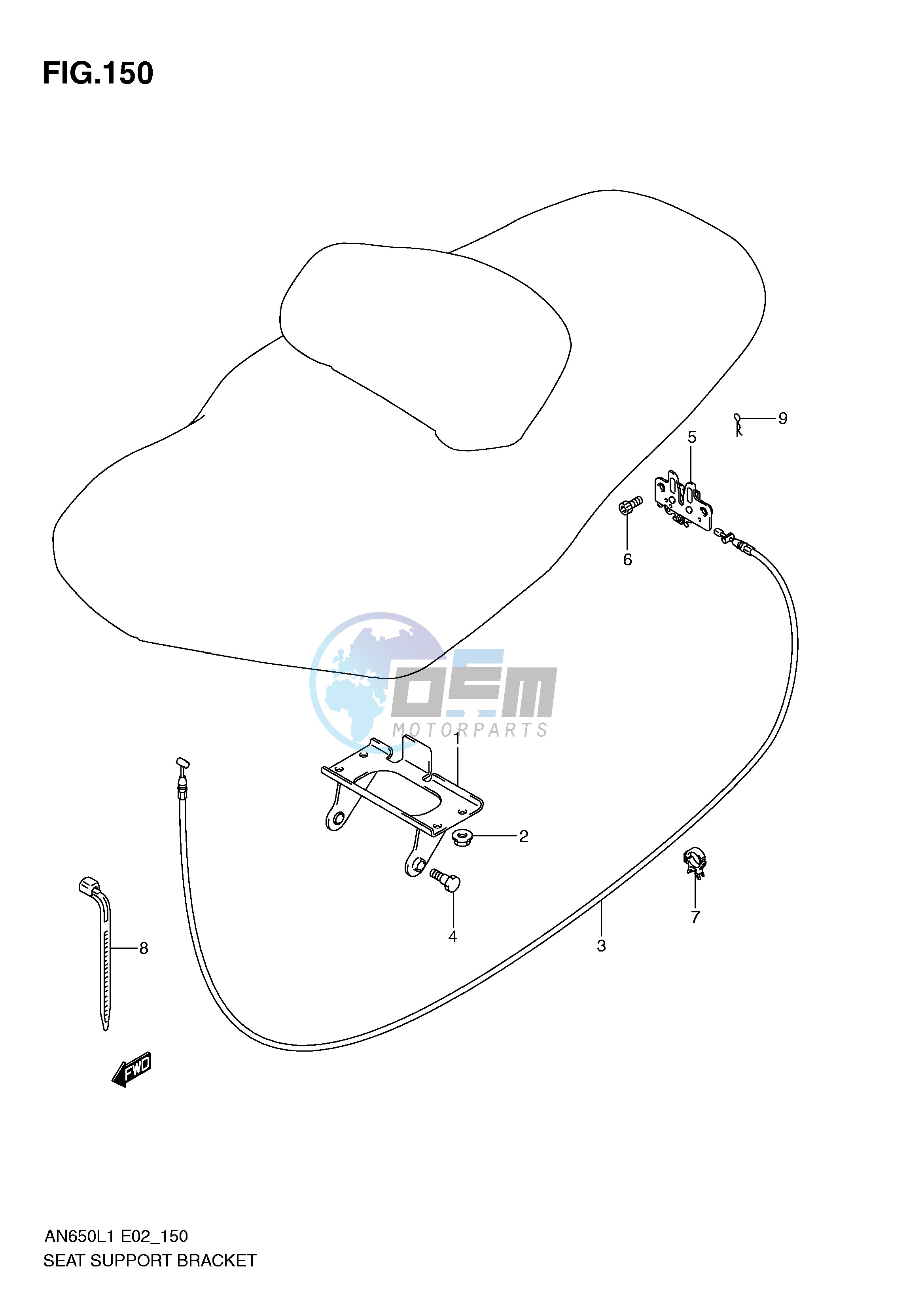 SEAT SUPPORT BRACKET (AN650AL1 E2)