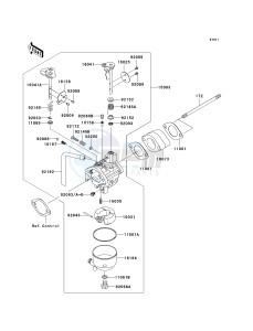 KAF 400 B [MULE 600] (B6F-B9F) B7F drawing CARBURETOR