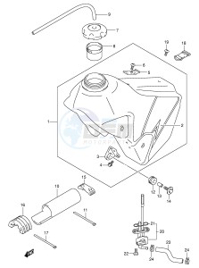 DR-Z400 (E3-E28) drawing FUEL TANK (MODEL K3)