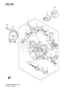 LT-R450 (E28-E33) drawing THROTTLE BODY (MODEL K9 L0)